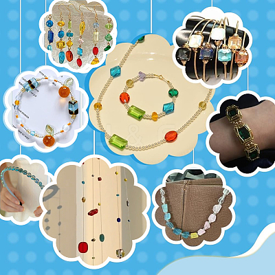 96Pcs 8 Colors Electroplate Glass Beads EGLA-PH0001-78-1