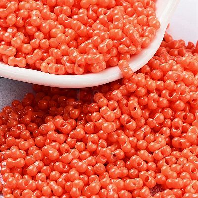 Baking Paint Glass Seed Beads SEED-A033-04F-1