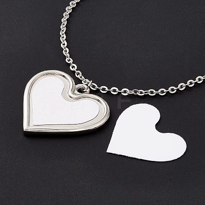 Sublimation Blank Aluminum Pendant Necklace LS-NJEW-E020-02P-03-1