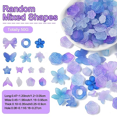 50G Transparent Acrylic Beads OACR-YW0002-44B-1