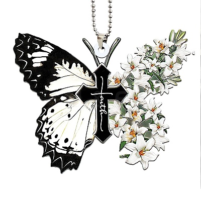 Acrylic Butterfly Pendant Decorations AUTO-PW0001-19A-1