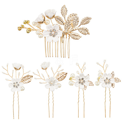 Plastic and Resin and Iron Hairpin Set OHAR-WH20020-04A-1