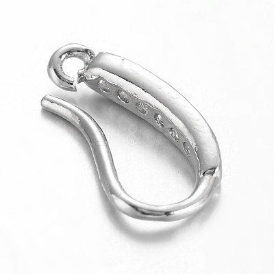 Eco-Friendly Rack Plating Brass Cubic Zirconia Earring Hooks KK-I606-29P-02-NR-1