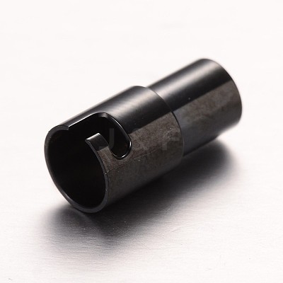304 Stainless Steel Locking Tube Magnetic Clasps STAS-I045-12-4mm-1