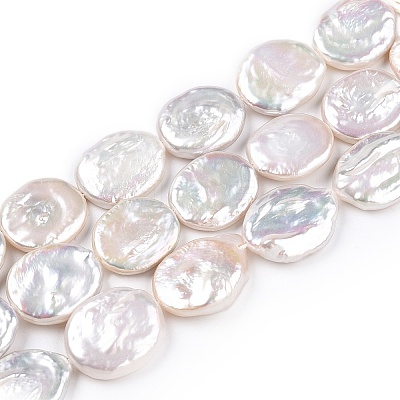Natural Nucleated Baroque Keshi Pearl Beads Strands PEAR-S022-B-1