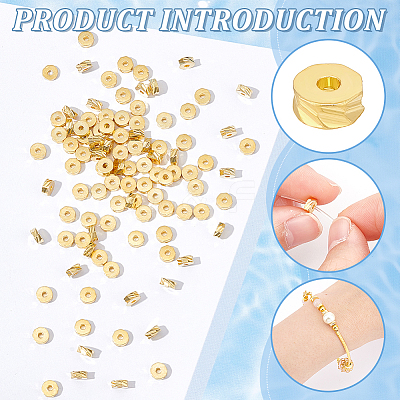 100Pcs Brass Bead KK-BC0013-53C-1