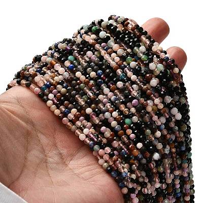 Natural & Synthetic Mixed Gemstone Beads Strands LS-G-RM2025-A16-3mm-1