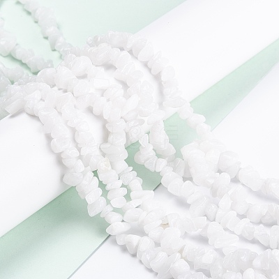 Natural White Jade Beads Strands G-G011-02-1