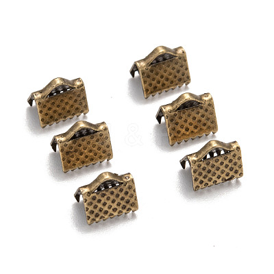 Iron Ribbon Crimp Ends E004Y-AB-1