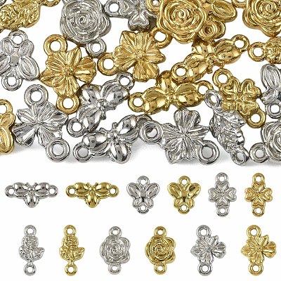 24Pcs 12 Styles 304 Stainless Steel Links STAS-FS0002-29-1