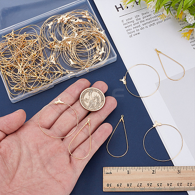 90Pcs 2 Styles Brass Pendants KK-WR0001-62-1