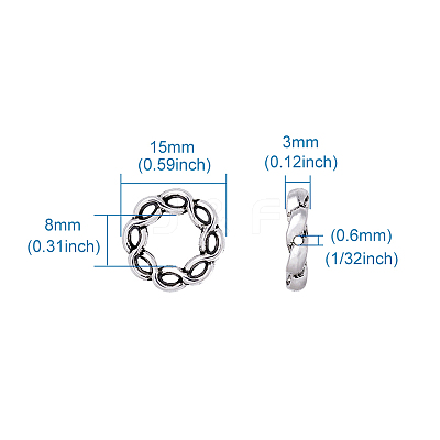 Tibetan Style Alloy Bead Frames TIBEB-TA0001-05-1