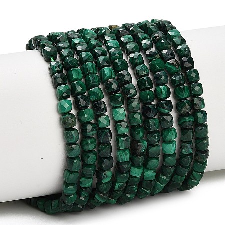 Natural Malachite Beads Strands G-C262-C02-4mm-1