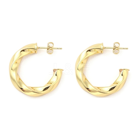 Brass Stud Earrings EJEW-M260-01G-1