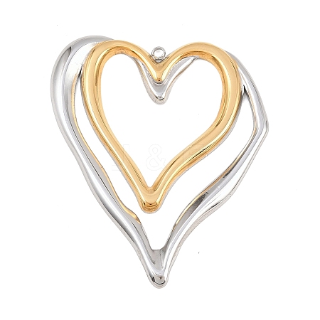 304 Stainless Steel Big Pendants X-STAS-H249-01GP-1