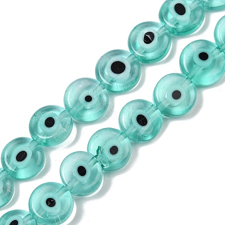 Handmade Evil Eye Lampwork Beads Strands LAMP-G164-10C-01-1