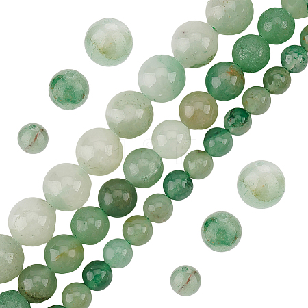 Olycraft 3 Strands 3 Styles Natural Green Aventurine Beads Strands G-OC0005-11-1