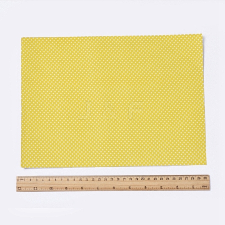 Polka Dot Pattern  Printed A4 Polyester Fabric Sheets LS-DIY-WH0158-63A-03-1