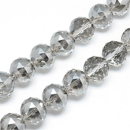 Electroplate Glass Bead Strands EGLA-S137-14mm-06-1