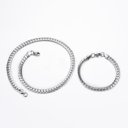 304 Stainless Steel Jewelry Sets SJEW-H067-12P-1