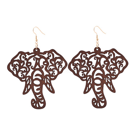 Hollow Wood Dangle Earrings FS-WG18EE7-05-1