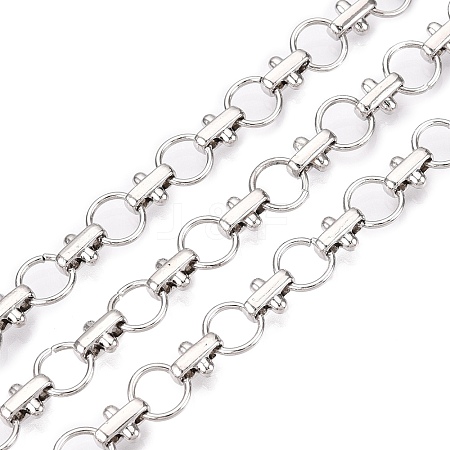 Alloy Round Ring Link Chains LCHA-T002-01P-1