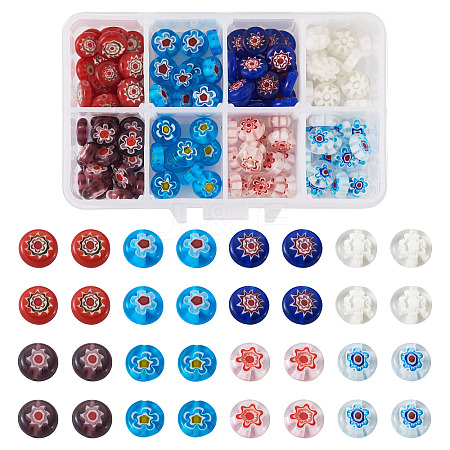 Handmade Millefiori Glass Beads LK-CD0001-002-1