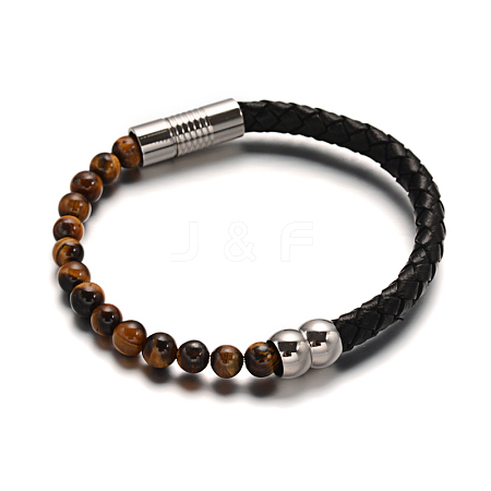 Leather Cord Bracelets BJEW-E273-02H-1