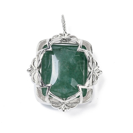 Natural Green Aventurine Pendants G-I381-01P-01-1