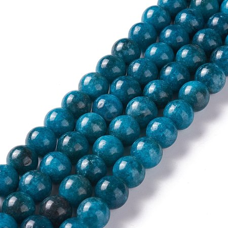 Natural White Jade Imitation Apatite Beads Strands G-I299-F10-10mm-1