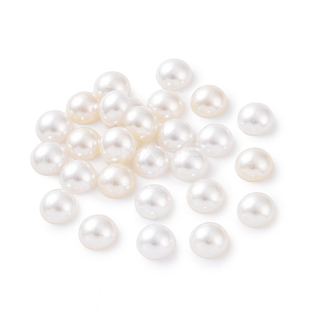 ABS Plastic Imitation Pearl Cabochons SACR-XCP0001-04B-1