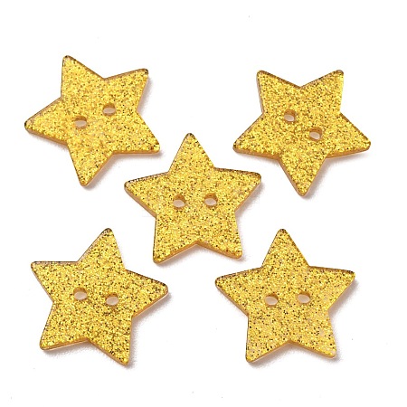 2-Hole Transparent Resin Buttons RE-CBAEB16-09-1