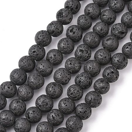 Natural Lava Rock Beads Strands G434-1A-1