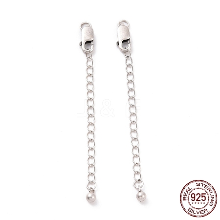 925 Sterling Silver Chain Extenders STER-D036-44AS-1