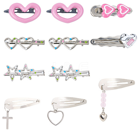 11pcs Iron Snap Hair Clips PHAR-CP0001-26-1