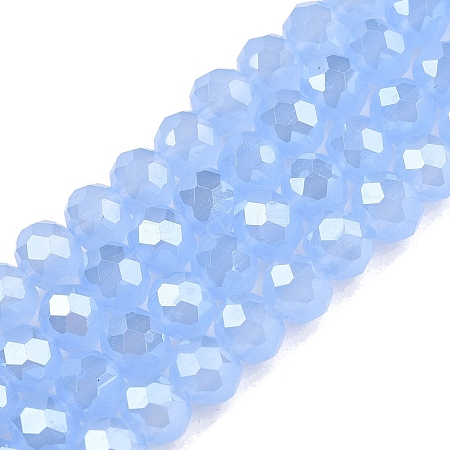 Electroplate Glass Beads Strands EGLA-A044-J6mm-A03-1