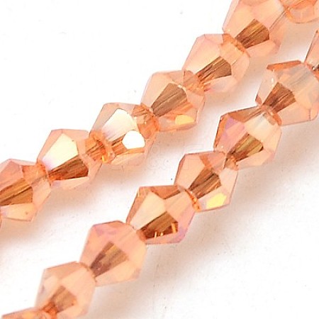 Electroplate Glass Beads Strands X-EGLA-J026-2mm-F12-1
