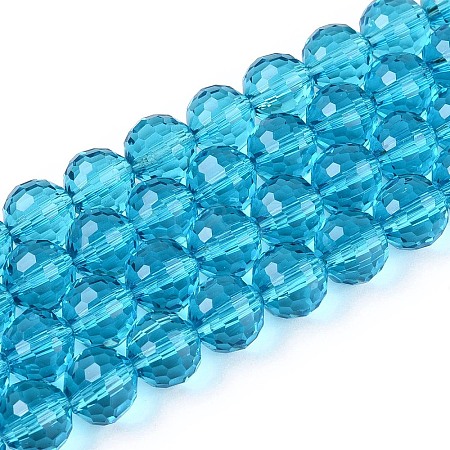 Transparent Glass Bead Strands GLAA-R095-8mm-23-1