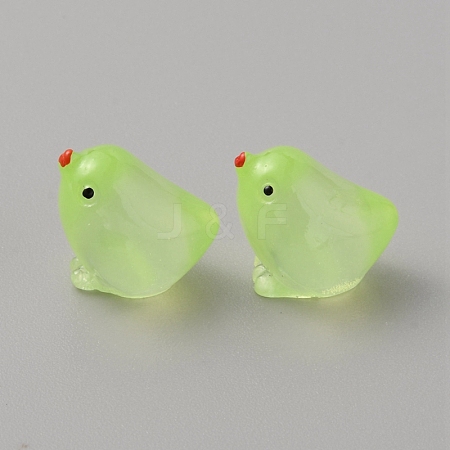 Luminous Resin Chick Display Decoration RESI-WH0038-10C-1