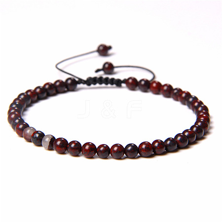 Adjustable women's Bloodstone Beaded bracelet CN3407-41-1