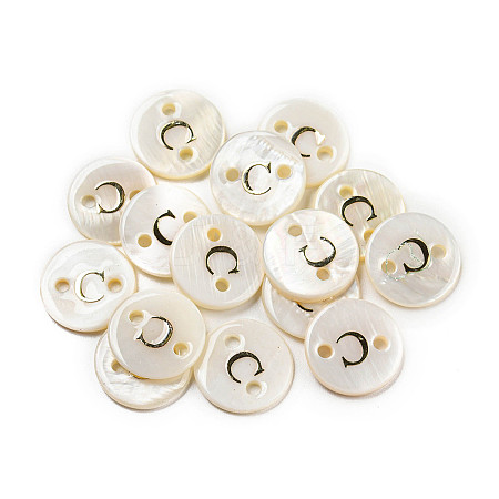 Freshwater Shell Buttons BUTT-Z001-01C-1