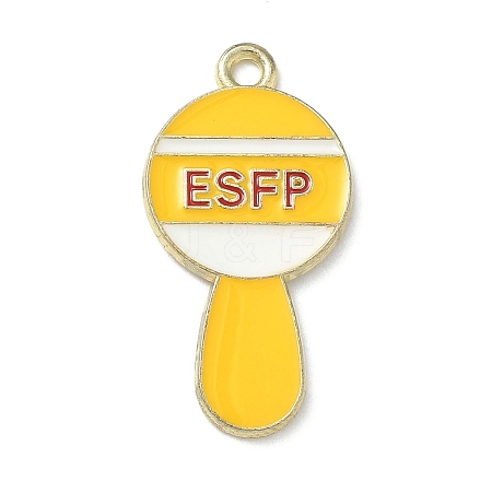MBTI Theme Alloy Enamel Pendants ENAM-I083-01G-04-1