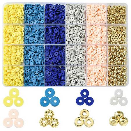 DIY Heishi Polymer Clay Beads Jewelry Making Finding Kit DIY-FS0005-94A-1