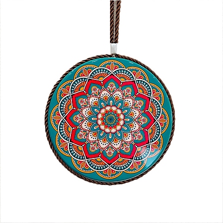 Flat Round with Mandala Pattern Ceramic Cup Coaster PW-WGE77FC-03-1