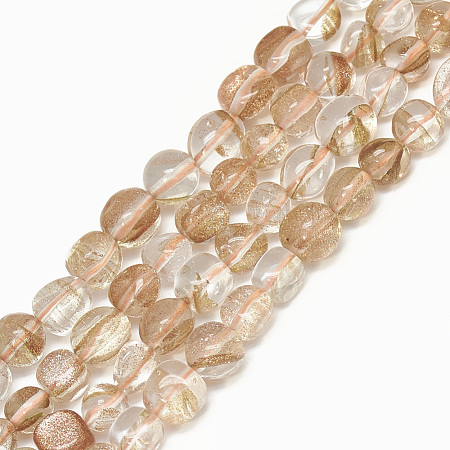 Natural Rutilated Quartz Beads Strands X-G-S302-08-1