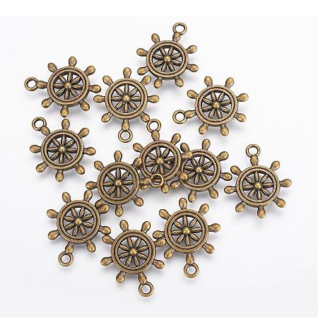 Tibetan Style Alloy Pendants TIBEP-A122979-AB-FF-1