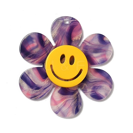 Two Tone Acrylic Big Pendants LS-OACR-B008-D05-1