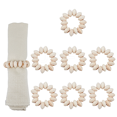 Wooden Beaded Napkin Rings AJEW-FH00005-1