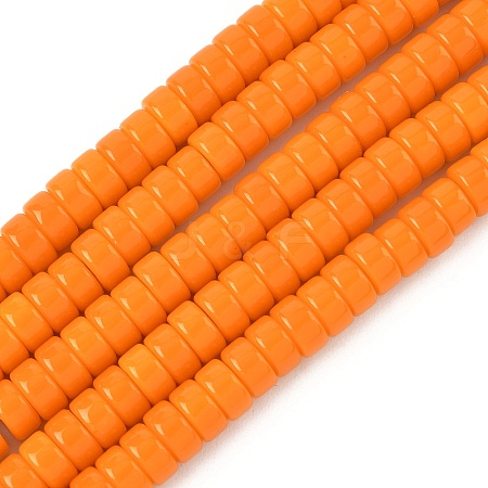 Opaque Glass Beads Strands GLAA-I060-01G-1