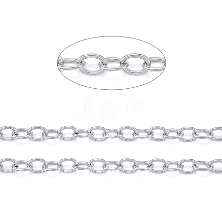 Tarnish Resistant 304 Stainless Steel Cable Chains CHS-F011-02A-P-1